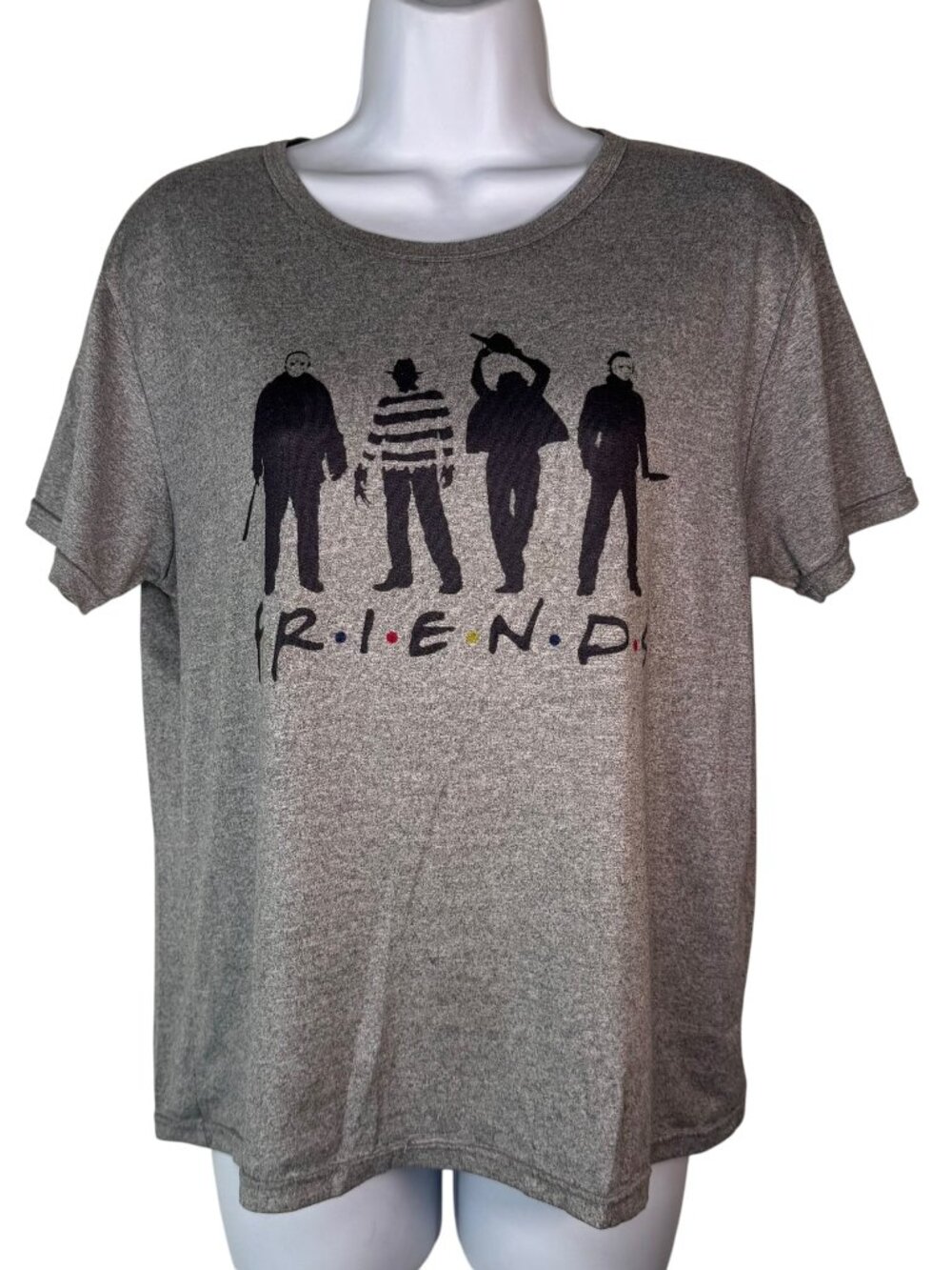 Friends T-Shirt Top Tee Jason Voorhees Freddy Krueger Michael Myers Leatherface
